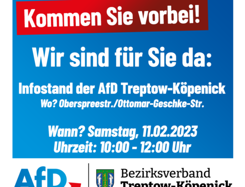 Wahlkampf der AfD Treptow-Köpenick